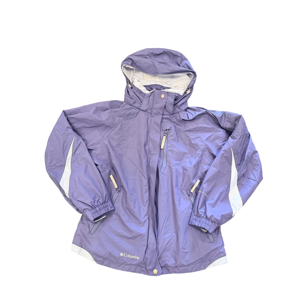 Columbia Sportswear Women's Purple Hooded Rain Winter Jacket‎ Sz M